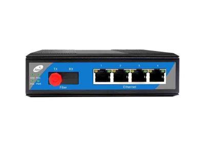 China 100km Industrial Ethernet POE Switch 1 Fiber 4 POE Port for sale