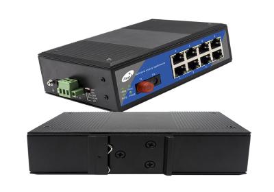 China 1 Fiber Port Fiber POE Switch , IEEE 802.3af / At POE Network Switch 8 Port for sale