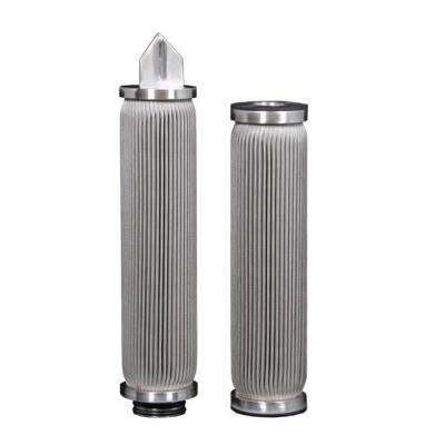 China Machinery Repair Shops 40Inch 20um 316L Pleated Stainless Steel Candle Filter For Polyester Fiber for sale