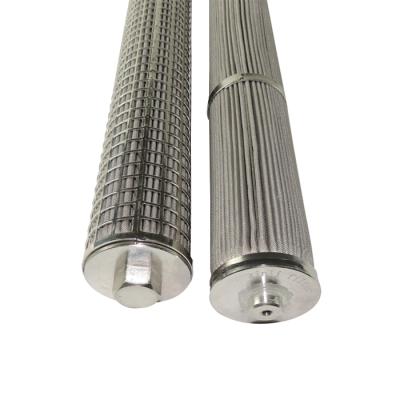 China Industrial Filter Stainless Steel Metal Sintered Fiber Felt Pleated Filter Cartridge for sale