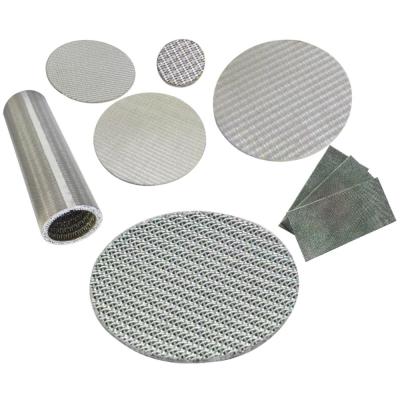 China Hotels Sintered Metal Stainless Steel Mesh Multilayer Valve Filter Element for sale