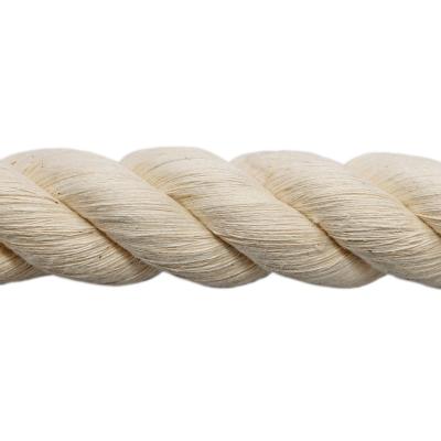 China 25mm natural fiber YILIYUAN Shandong soft 3 ply makrame cotton rope macrem ropes for sale