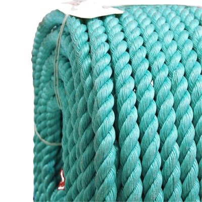 China YILIYUAN Weather Resistant 3ply Twisted Weather Resistant PP Multifilament Flat Boat Mooring Rope for sale