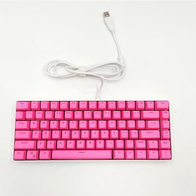 China Wholesale new arrival cable cute mechanical keyboard backlight gaming keyboard white rose white keyboard for sale