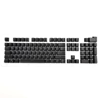 China Durable Drop Shipping OEM Size 104 Keycaps Low Profile Double Shot ABS Keycaps In Russian for sale