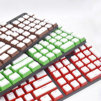 China Durable 104/108 personality double-layer fos pudding keytops for mechanical keyboard keycaps for sale