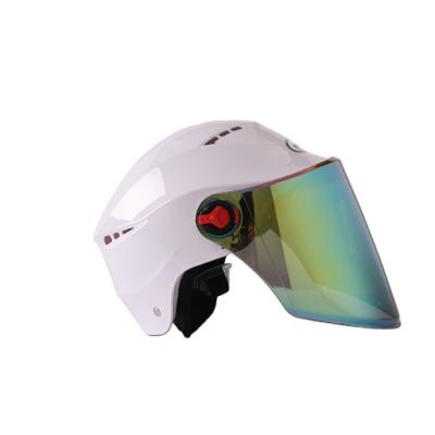 China Fashionable Sun Shield Double Visor Half Face Black Motorcycle Driving Helmets for sale