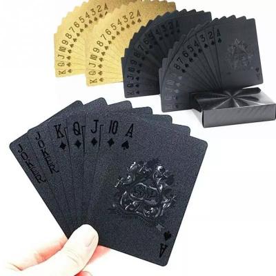 China paper & Cardboard Card Game Custom Playing Cards Poker Deck Gold Foil Poker Set Magic Waterproof Card Game Maker for sale