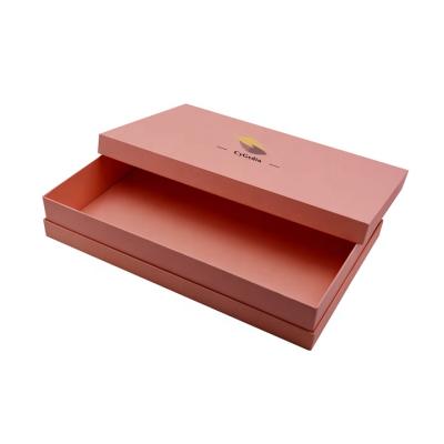 China recyclable & Various Colors Handmade Custom Gift Box Logo High End Lid And Bottom Gift Box Pink Cardboard Gift Box for sale