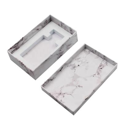 China recyclable & Handmade Customize Luxury Cosmetic Packaging Box Perfume Gift Box With Marble Printing for sale