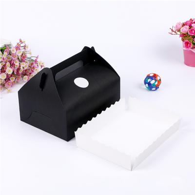 China recyclable & Handmade Exquisite Recycled Paper Packing Box For Cakes Cupcakes With Handle Quality China Product for sale