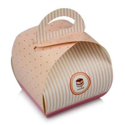 China recyclable & Handmade Cheap Custom Cupcake Handle Box Cake Boxes for sale