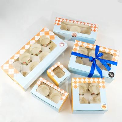 China Custom Cheap Recycled Materials Food Paper Packaging Box For Cupcakes With Insert Factory Direct Sale for sale