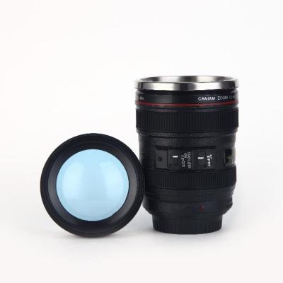 China Viable Unique Fancy Automatic Self Stirring Camera Lens Coffee Mug for sale