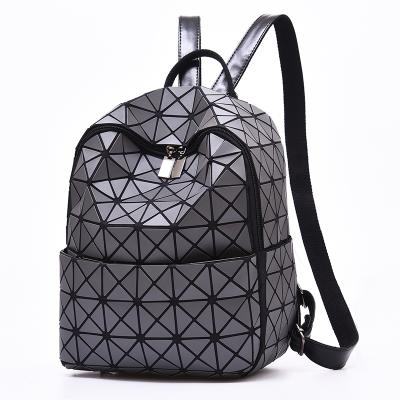 China PU Backpack Fashion Handbags Lady Women Bags Waterproof Geometric Colorful Shoulder Bag for sale