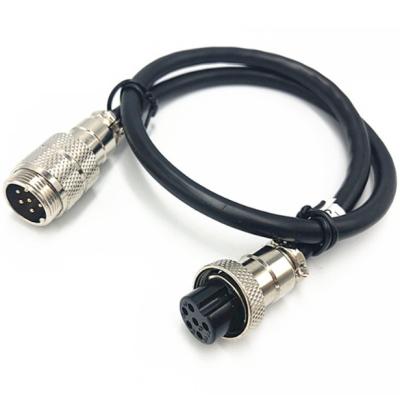 China Electronic M12 Male To Female Extension Cable Connector Wire Harness for sale