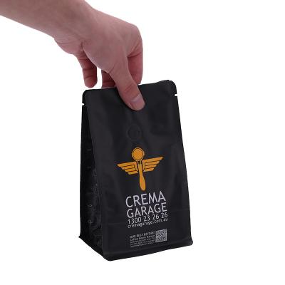 China Free Custom Logo Gravure Printing Food Grade Coffee Beans Bag Coffee Pouch With Valve for sale