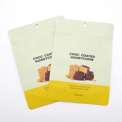 China Custom Logo Design Chocolate Bars Gummy Food Grade Bag Plastic 200G Packaging Bag Stand Up Pouch for sale