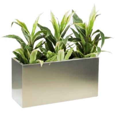 China Modern High Quality Metal Sheet Stainless Steel Large Rectangular Planter Box for sale