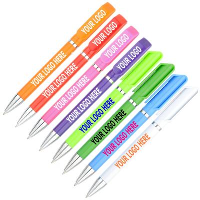 China Wholesale Solid Wide Twist Plastic Clip Promotional Pen Customized Tip Pen-Personalised Custom Print Ink Company Logo Ballpen for sale