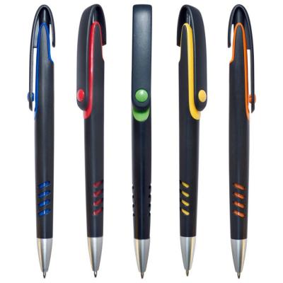 China Customized Plastic Retractable Wide Ball Pen-Personalized Ink Pen Matte Black Metallic Promotional Pen Clip-Fashional Tip Logo for sale