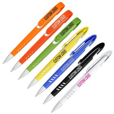 China Promotional Pen Cheap and Nice Customized Wholesale Promotional Plastic Pen Clip-Fashion Pen Clip Retractable Wide Ball Pen-Have Customized for sale