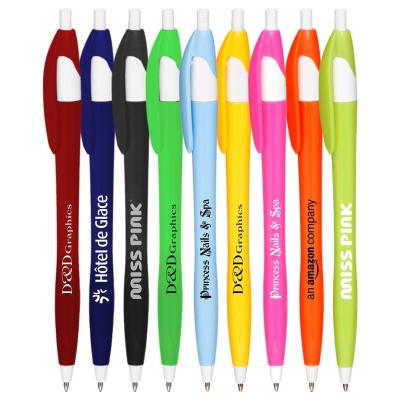 China Promotional Pen Price Low Cost Economic Cheap Gift Customized Promotional Retractable Plastic Slim Ballpoint Pen With Custom Logo for sale