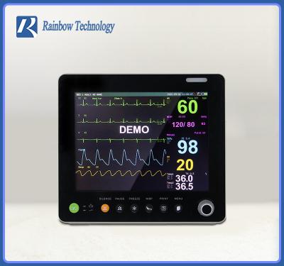 Cina Monitor paziente di multi parametro del touch screen con gli IMPIEGATI di ECG ora PR SPO2 NIBP RESP in vendita