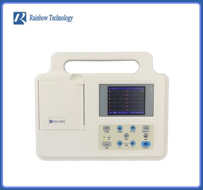 Chine 12 machine médicale portative de pouce ECG de la machine 3,5 des formes d'onde ECG de la Manche ECG avec des avances à vendre