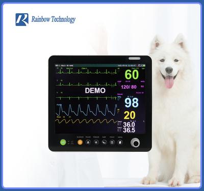 Cina Alarme acustico/visibile Monitor veterinario multiparametrico leggero in vendita