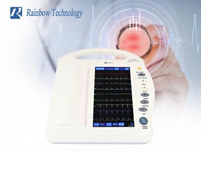 중국 10.1 인치 터치스크린 자동 ECG 기계 디지털 12 채널 심전도 판매용