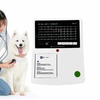 Chine Les 12 avances tenues dans la main 3 canaux contrôlent la machine d'ECG pour l'hôpital d'animal familier à vendre