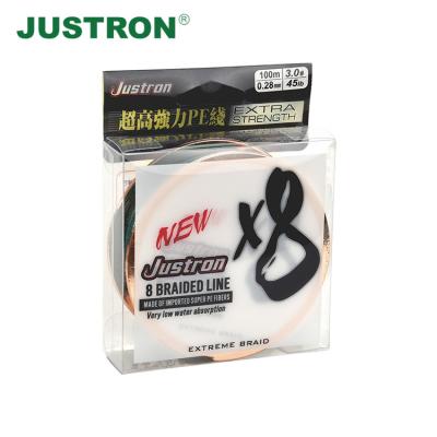 China Justron 150m Float Marker 8 Strands PE Fishing Line Multicolor Braided Line With Great Color Resistance And Not Indelible Wholesale for sale