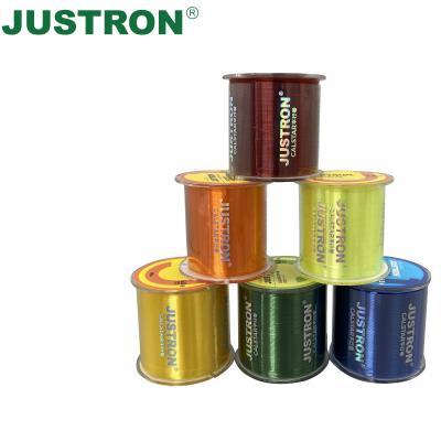 China Justron High Quality High Tensile Multicolor 500m Super Strong Nylon Fishing Line for sale