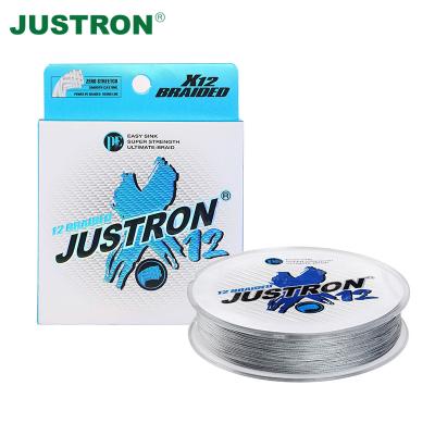 China JUSTRON Float Locator Wholesale 5 Colors 100M 12 Strand PE Braided Fishing Line for sale