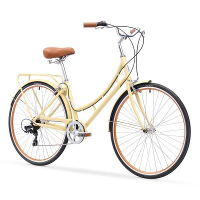 China Cheapest Sale 700C Directly Aluminum Alloy China City Bicycle OEM Women's Bike Comfortable City Bike Ladies For Travel for sale