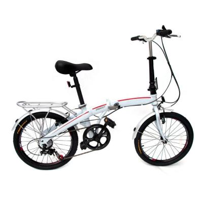 China Aluminum alloy folding portable bicycle 20 inch folding city bike with double disc brake for sale