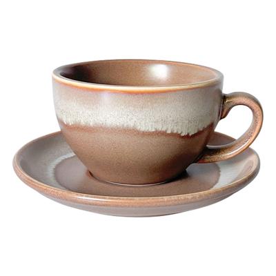 China Sustainable Creative wholesale Espresso Ceramic customized Retro Coffee Latte Tea Cup With Base Coffee Cup for sale