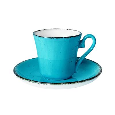 China Sustainable Novelty customizable color glazed ceramic small capacity espresso cup set for office for sale