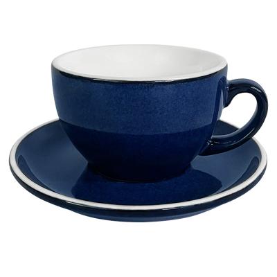 China Sustainable Best selling retro medium temperuture 4 sizes tea coffee cup and saucer set for restaurant for sale