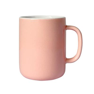 China Sustainable Normal straight design handmade mutli color  custom 350ml coffee tea mug with comfortable handle for sale