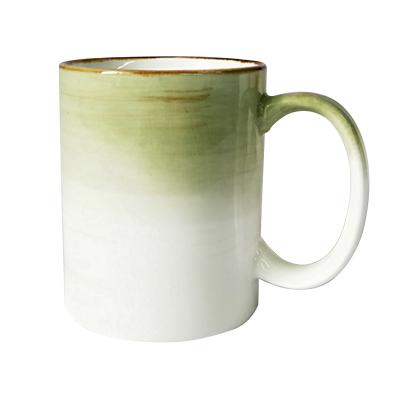 China Sustainable Special new design home and office  underglaze four colors ceramic coffee mug with handle for sale