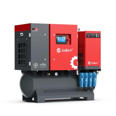 China 7.5kw Lubricated 10HP Inline Screw Air Compressor For Laser Cutting Variable Speed ​​With Cheap Price for sale