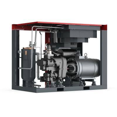 China Lubricated 37kw Energy Saving Two Stage Rotary Screw Air Compressor for sale