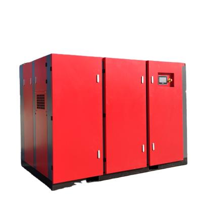 China Sollant Lubricated Screw Air Compressor 90kw Two Stage Screw Air Compressor for sale