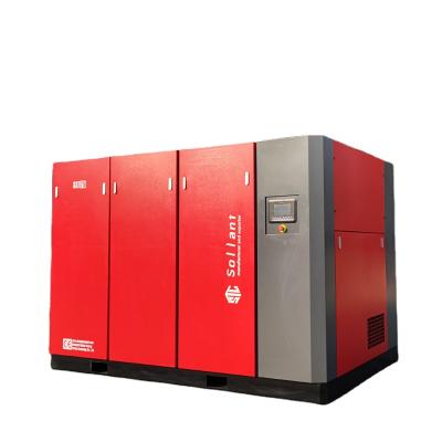 China Sollant China Low Pressure Lubricated Exceptional Industrial Electric Low Pressure Screw Air Compressor Small Oil Free Silent Rotary Price 75Kw On Sale for sale