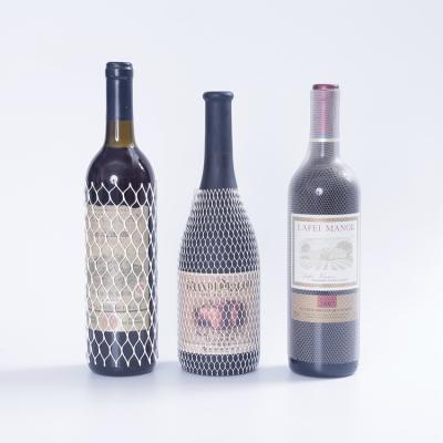 China Durable Wine Bottle Glass Bottle Use Of Low Price Wine Bottle Protective Net Plastic Wine Bottle Net for sale