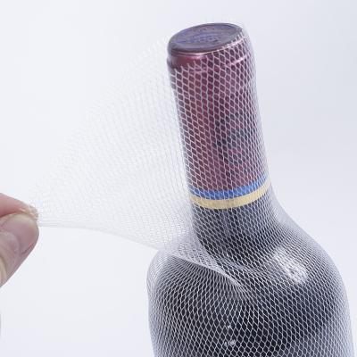 China Plastic Wine Bottle Nets Protective Mesh Sleeves Eco Compostable Products Wine Bottle Glass Bottle Protector for sale