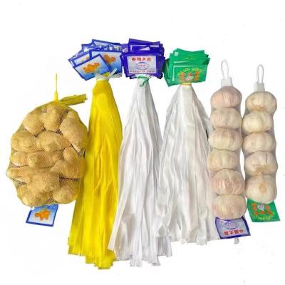 China Wholesale Food Factory Garlic Egg Ginger Small Mesh Net Bag With Customer Logo For Sale for sale