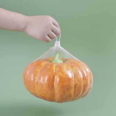 China Food Supermarket Fruit Pumpkin Packaging Small Tubular Pe Mesh Bag for sale